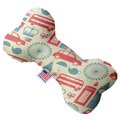 Mirage Pet Products London Love Canvas Bone Dog Toy 8 in. 1222-CTYBN8